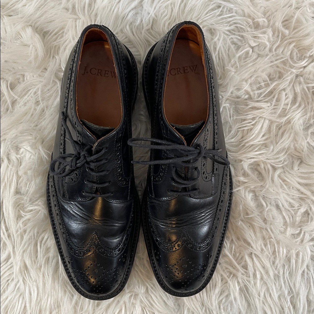 J.Crew Ludlow Leather Wingtip Lace Up Oxford Dress Shoes Size 8.5 Style 18929 - Picture 3 of 12